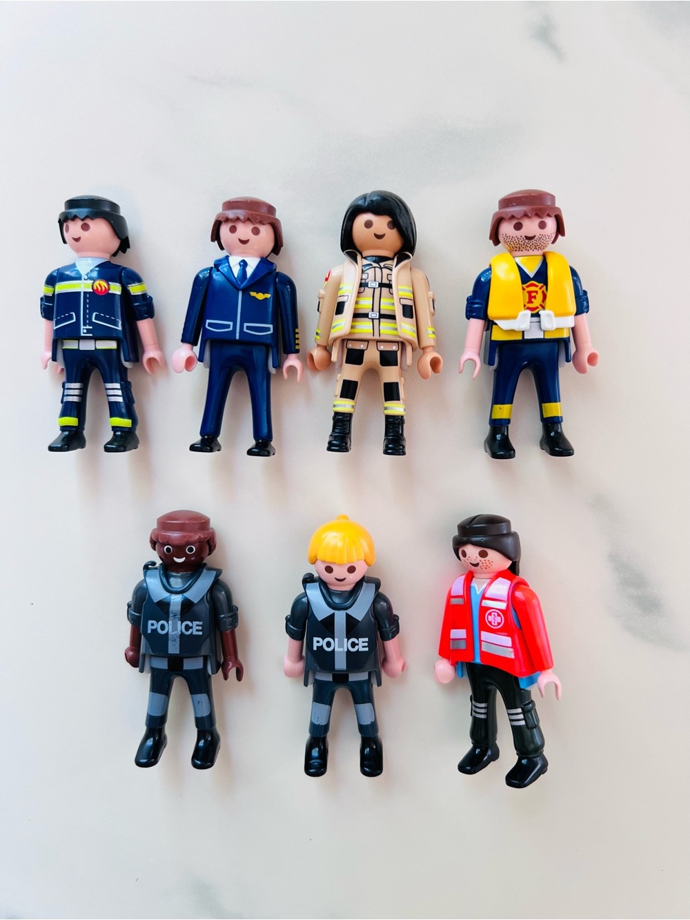Vintage Playmobil First Responders Police Officers, Fire Fighters, Paramedic